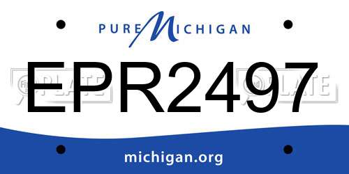 EPR2497 Michigan License Plate