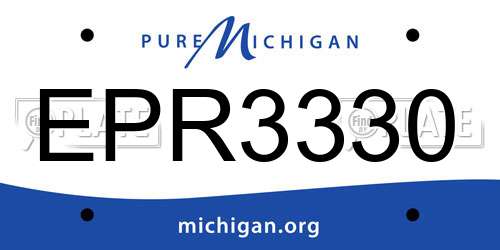 EPR3330 Michigan License Plate