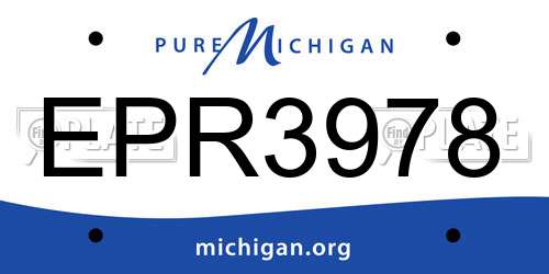 EPR3978 Michigan License Plate