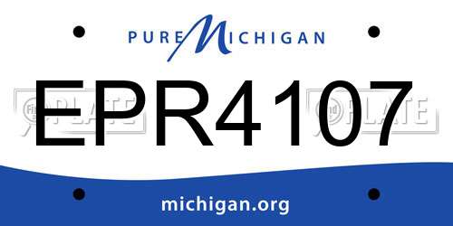 EPR4107 Michigan License Plate