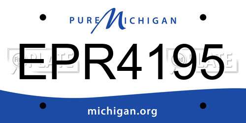 EPR4195 Michigan License Plate