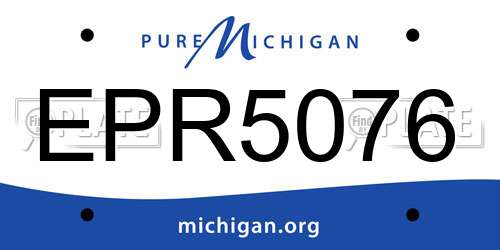 EPR5076 Michigan License Plate