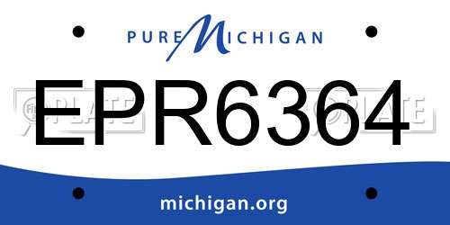 EPR6364 Michigan License Plate