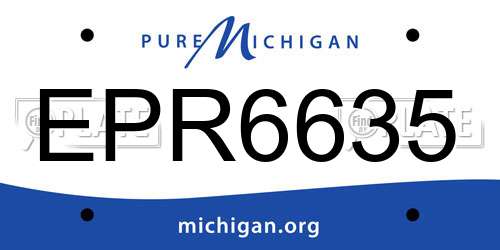EPR6635 Michigan License Plate
