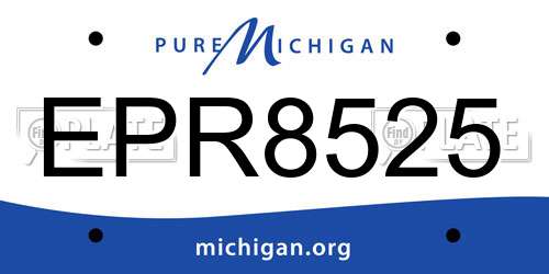EPR8525 Michigan License Plate
