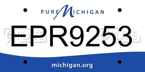 EPR9253 Michigan License Plate
