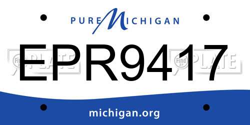 EPR9417 Michigan License Plate