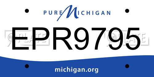 EPR9795 Michigan License Plate