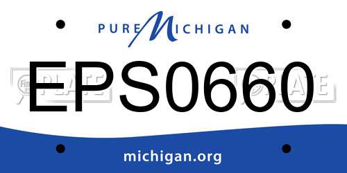 EPS0660 Michigan License Plate