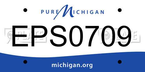 EPS0709 Michigan License Plate