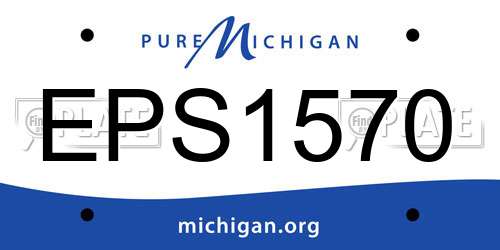 EPS1570 Michigan License Plate