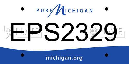 EPS2329 Michigan License Plate