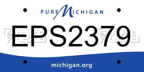 EPS2379 Michigan License Plate
