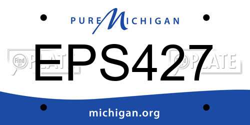 EPS427 Michigan License Plate