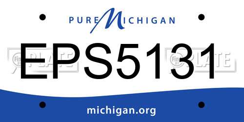 EPS5131 Michigan License Plate