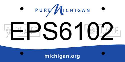EPS6102 Michigan License Plate