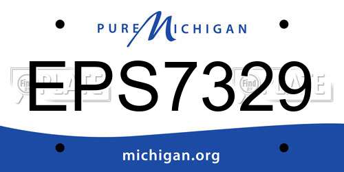 EPS7329 Michigan License Plate