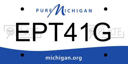 EPT41G Michigan License Plate