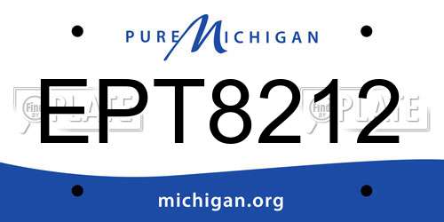EPT8212 Michigan License Plate