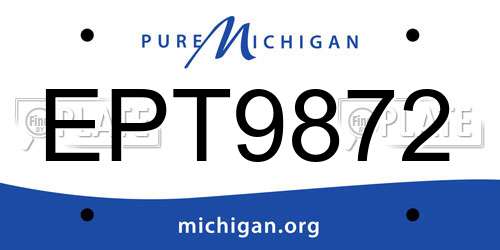EPT9872 Michigan License Plate