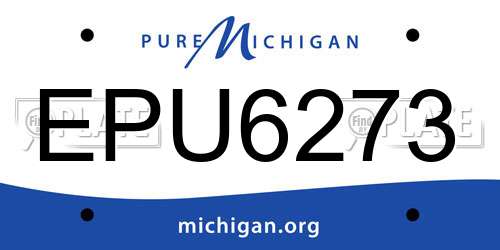 EPU6273 Michigan License Plate