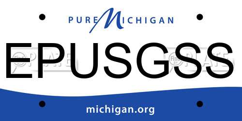 EPUSGSS Michigan License Plate
