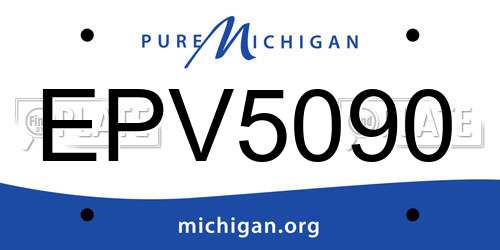 EPV5090 Michigan License Plate