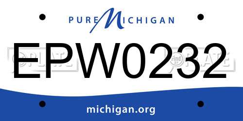 EPW0232 Michigan License Plate