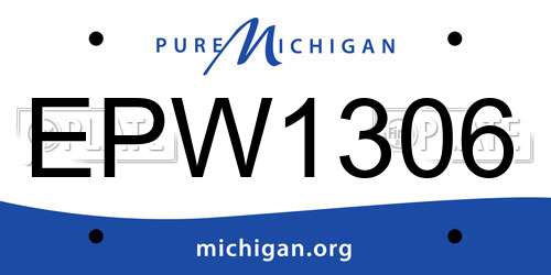 EPW1306 Michigan License Plate