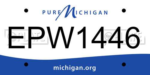 EPW1446 Michigan License Plate