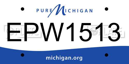EPW1513 Michigan License Plate