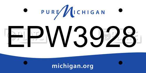 EPW3928 Michigan License Plate