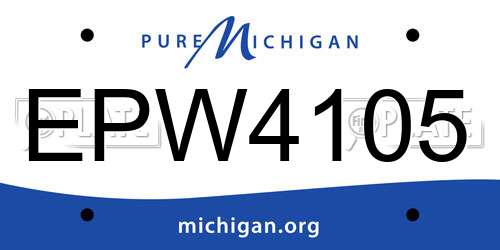 EPW4105 Michigan License Plate