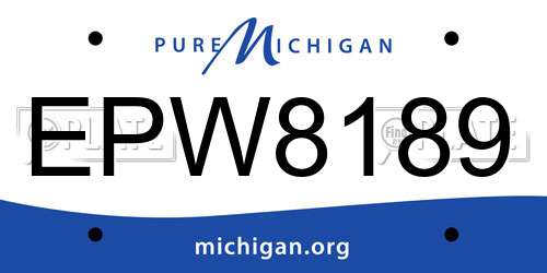 EPW8189 Michigan License Plate