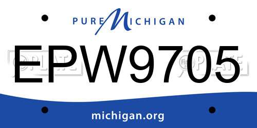 EPW9705 Michigan License Plate