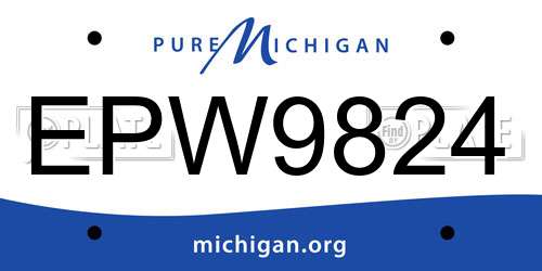 EPW9824 Michigan License Plate