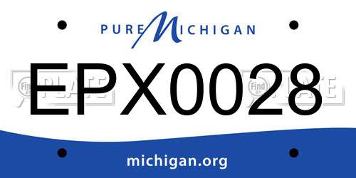 EPX0028 Michigan License Plate
