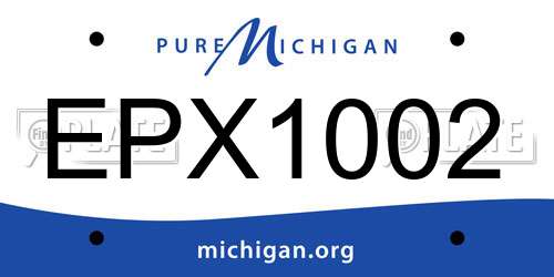 EPX1002 Michigan License Plate