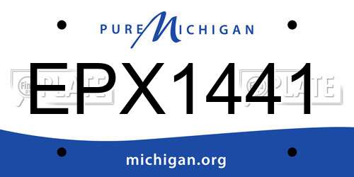 EPX1441 Michigan License Plate