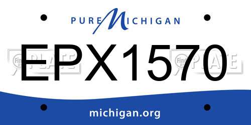 EPX1570 Michigan License Plate