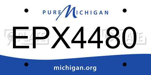 EPX4480 Michigan License Plate