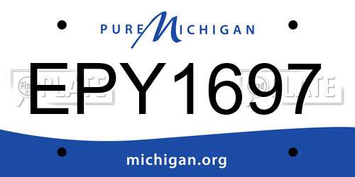 EPY1697 Michigan License Plate