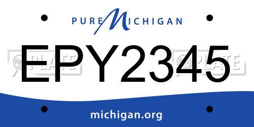 EPY2345 Michigan License Plate