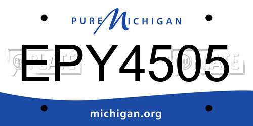 EPY4505 Michigan License Plate