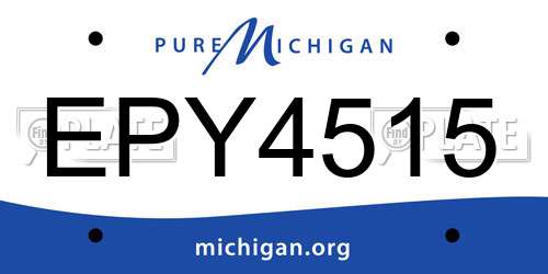 EPY4515 Michigan License Plate
