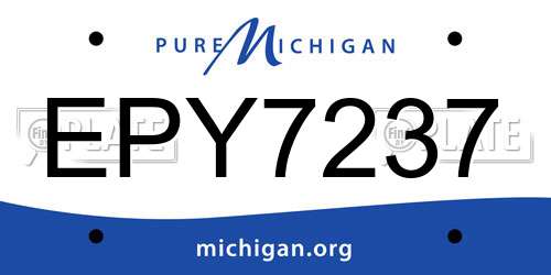 EPY7237 Michigan License Plate