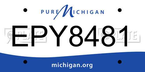 EPY8481 Michigan License Plate