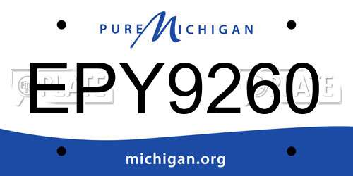 EPY9260 Michigan License Plate