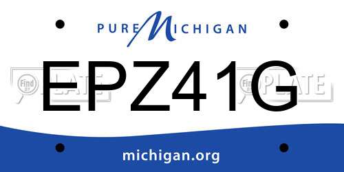EPZ41G Michigan License Plate