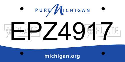 EPZ4917 Michigan License Plate